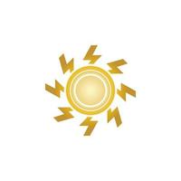 Sun icon logo design template vector