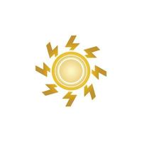 Sun icon logo design template vector