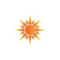 Sun icon logo design template vector