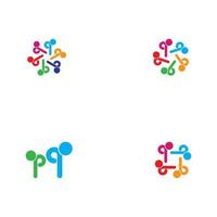 Community logo icon design template vector