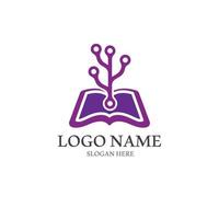 Digital book logo icon technology vector