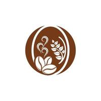 Coffee bean icon vector design