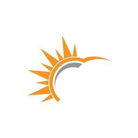 Sun icon logo design template vector