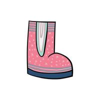 botas de sombrero de invierno con copo de nieve, icono de vector de diseño plano