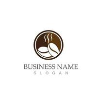 Coffee bean design logo vector