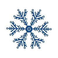 Merry Christmas Winter Snowflake vector