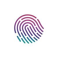 Fingerprint logo vector illustration