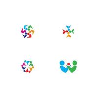 vector de plantilla de diseño de icono de logotipo de comunidad
