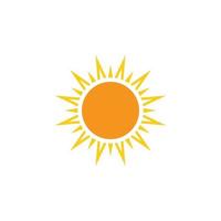 Sun icon logo design template vector