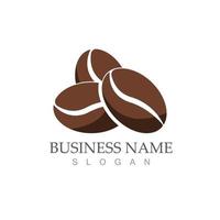 Coffee bean design logo vector