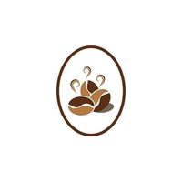 Coffee bean icon vector design