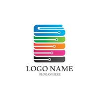 Digital book logo icon technology vector