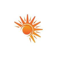 Sun icon logo design template vector