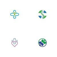 Health medical icon design logo template vector