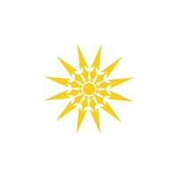 Sun icon logo design template vector