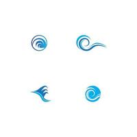 Diseño de ilustración de vector de icono de onda de agua