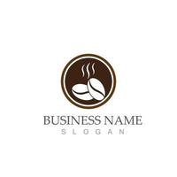 Coffee bean design logo vector