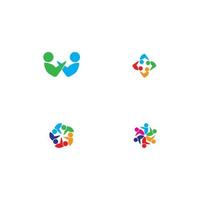 Community logo icon design template vector