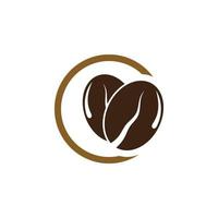 Coffee bean icon vector design