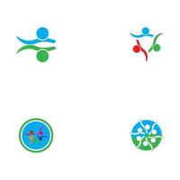 Community logo icon design template vector