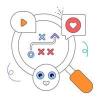 Financial analysis flat animated illustration vector