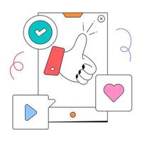 An animated design of Social Media vector