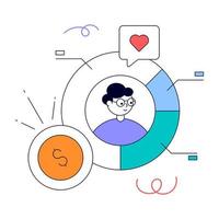 An animated design of Social Media vector