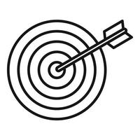 Archer target icon, outline style vector