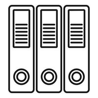 Syllabus folders icon, outline style vector