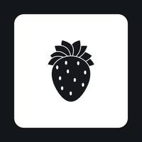 Strawberry icon, simple style vector