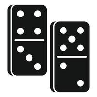 Domino game icon, simple style vector