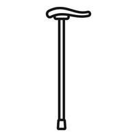 Wood walking stick icon, outline style vector