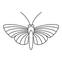 Hawk moth butterfly icon, outline style vector