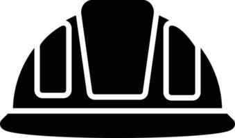 Helmet Glyph Icon vector