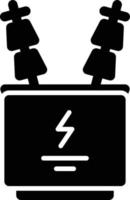 Power Transformer Glyph Icon vector