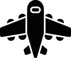 icono de glifo de avión vector