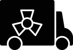 Nuclaer Truck Glyph Icon vector
