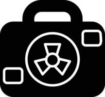 Nuclear Case Glyph Icon vector