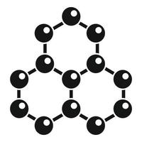 Nanotechnology molecule structure icon, simple style vector