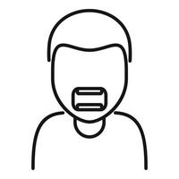 Angry man icon, outline style vector