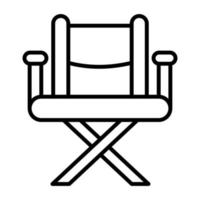 Director Chair Line Icon vector