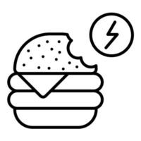 Eating Quickly Line Icon vector