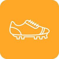 Football Boots Line Round Corner Background Icons vector