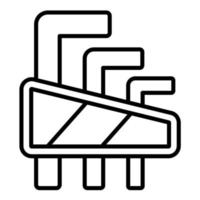 Allen Wrench Line Icon vector