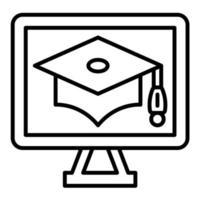 Online Course Line Icon vector