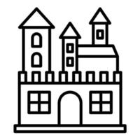 Ghost Castle Line Icon vector