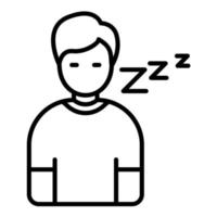 Lazy Line Icon vector