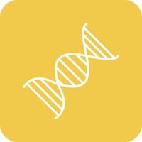 DNA Line Round Corner Background Icons vector