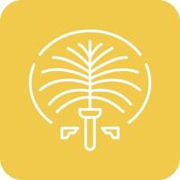 Jumeirah Line Round Corner Background Icons vector