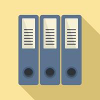 Syllabus folders icon, flat style vector